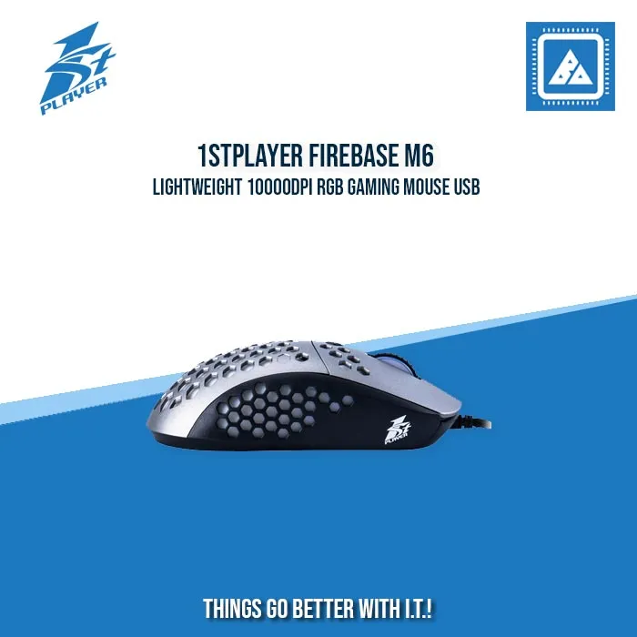 1STPLAYER FIREBASE M6 LIGHTWEIGHT 10000DPI RGB GAMING MOUSE USB