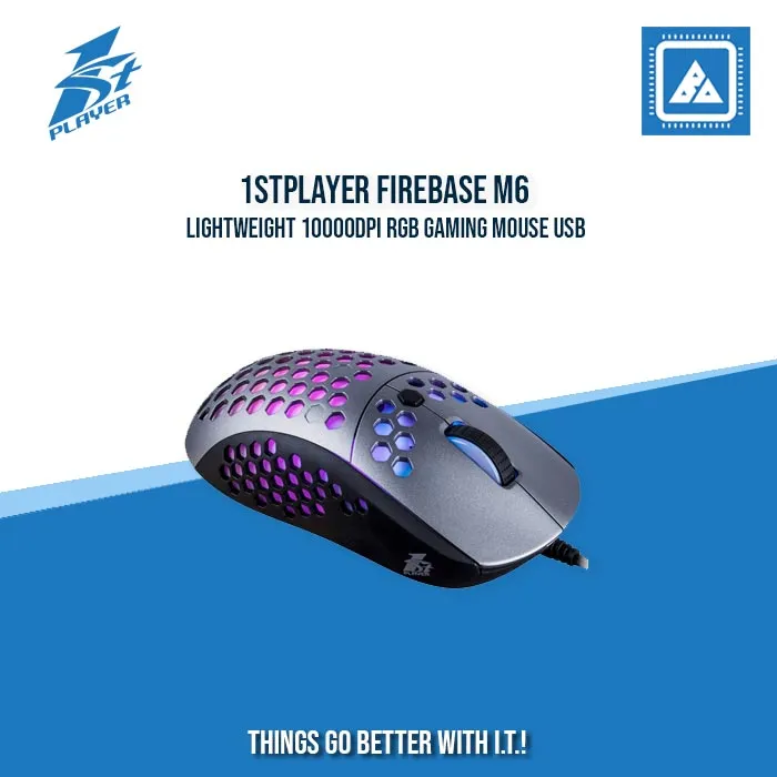 1STPLAYER FIREBASE M6 LIGHTWEIGHT 10000DPI RGB GAMING MOUSE USB