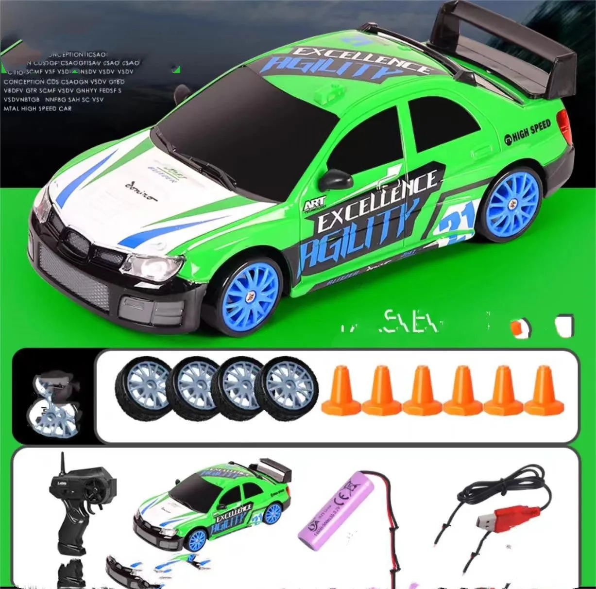 2.4G Drift RC Car Toy | 4WD Remote Control Racing Vehicle for Kids