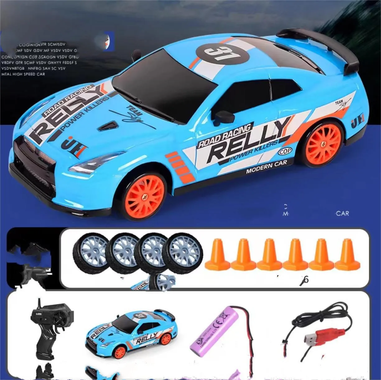 2.4G Drift RC Car Toy | 4WD Remote Control Racing Vehicle for Kids