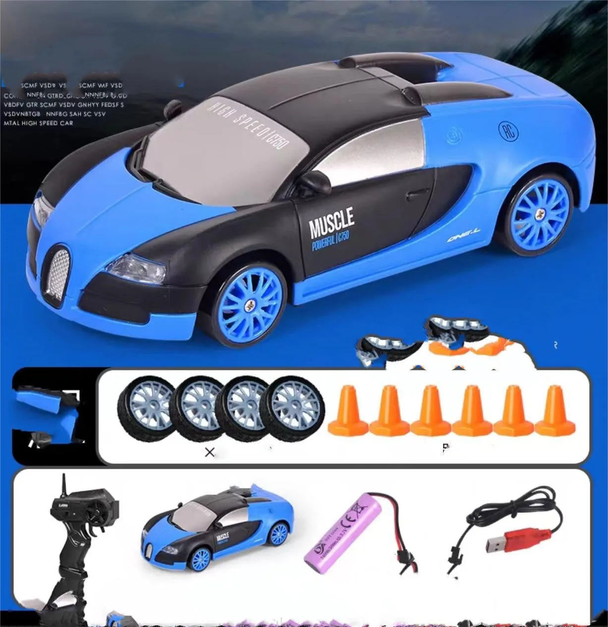 2.4G Drift RC Car Toy | 4WD Remote Control Racing Vehicle for Kids
