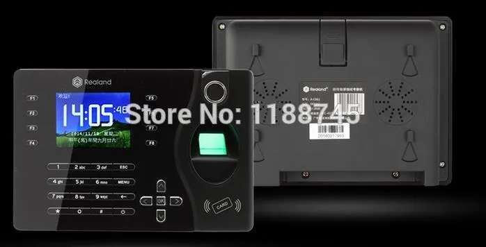 2.4" New TFT Screen A-C081 Fingerprint Sensor Time Attendance USB Black Case