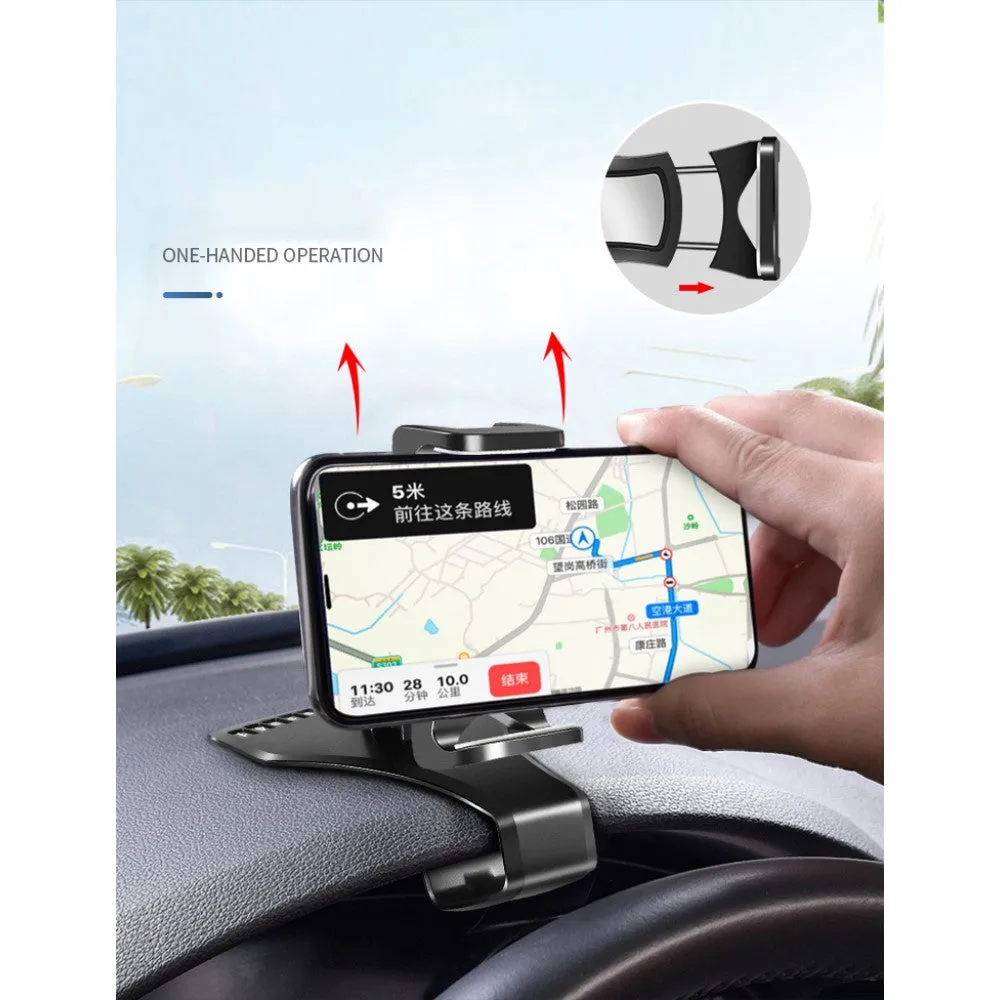 3 in 1 Car GPS Smartphone Holder: Dashboard / Visor Clamp   AC Grid Clip for Nokia 3.1 (2018) - Black