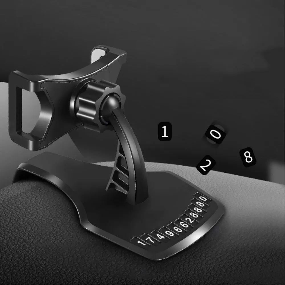 3 in 1 Car GPS Smartphone Holder: Dashboard / Visor Clamp   AC Grid Clip for Nokia 3.1 (2018) - Black