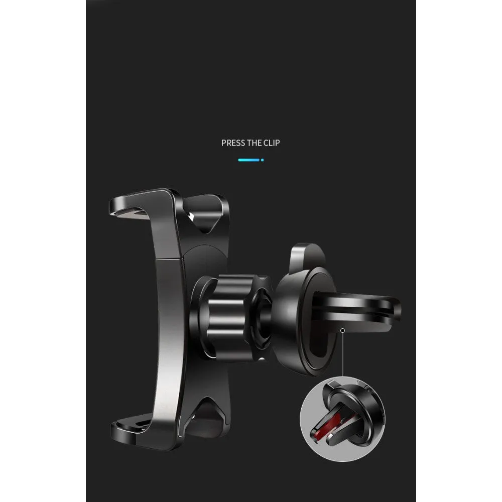 3 in 1 Car GPS Smartphone Holder: Dashboard / Visor Clamp   AC Grid Clip for Nokia 3.1 (2018) - Black