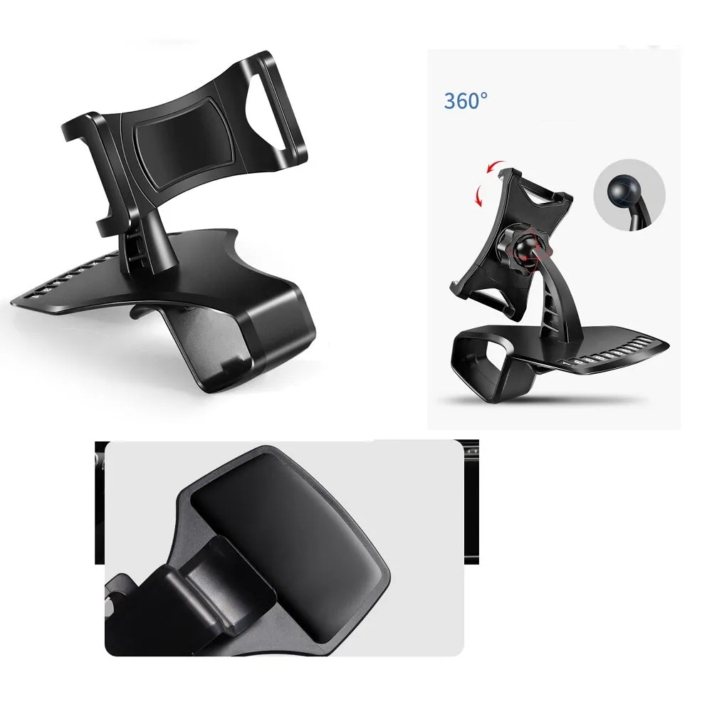 3 in 1 Car GPS Smartphone Holder: Dashboard / Visor Clamp   AC Grid Clip for Nokia 3.1 (2018) - Black