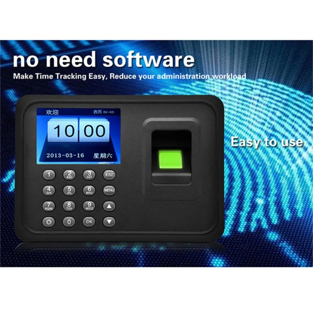 A6 Biometric Fingerprint Usb Time Attendance Clock Recorder Employee Digital Electronic RFID Reader Scanner Sensor