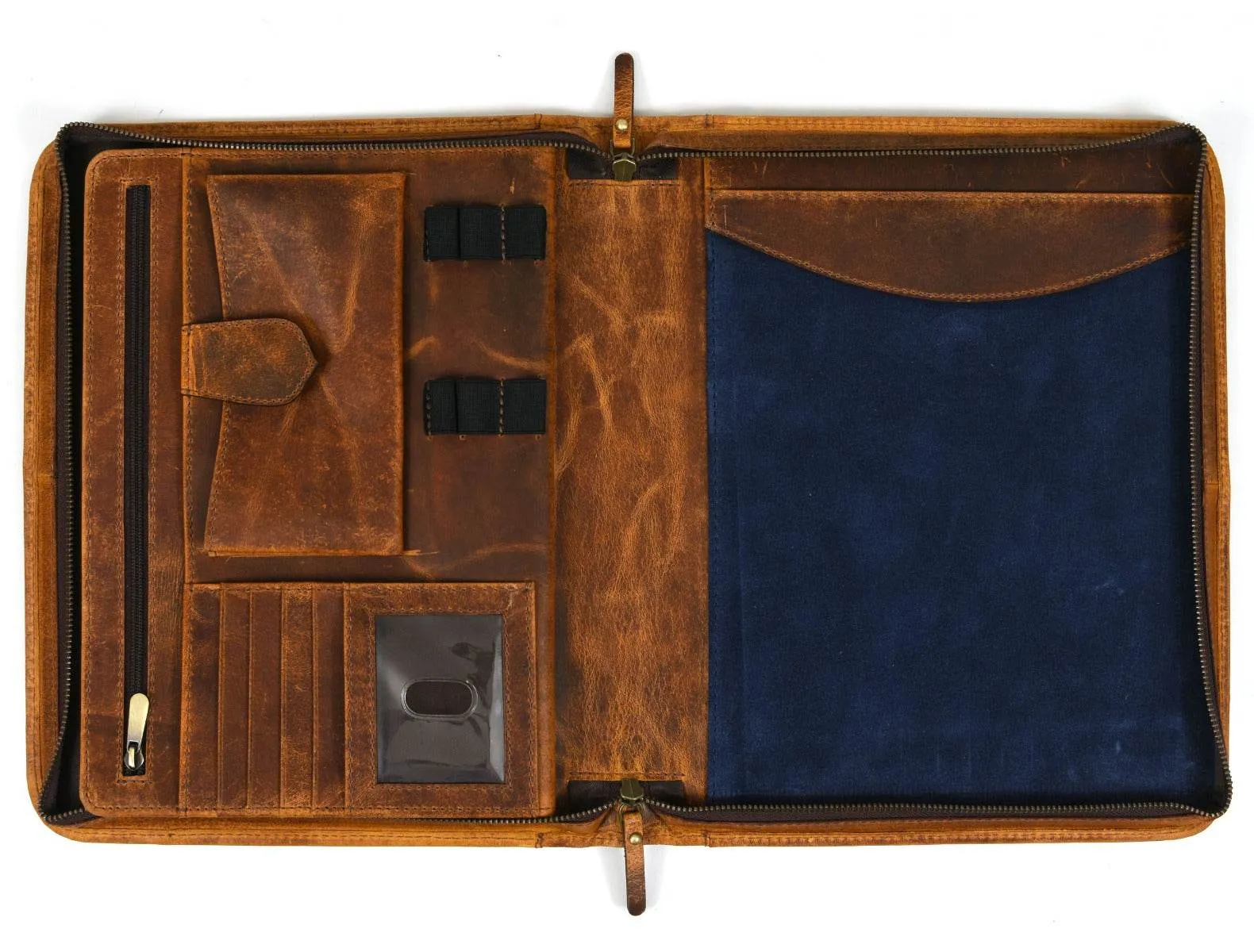 Asturias Leather Organizer - Caramel Brown