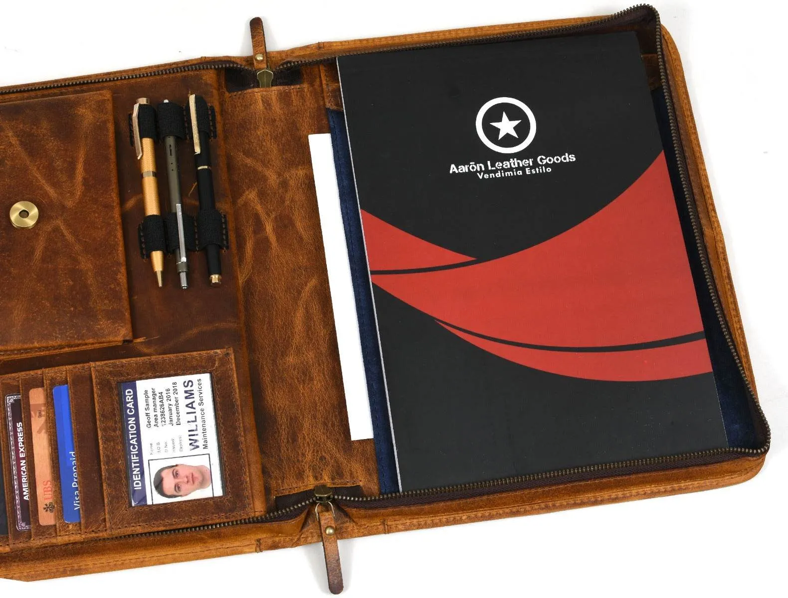 Asturias Leather Organizer - Caramel Brown