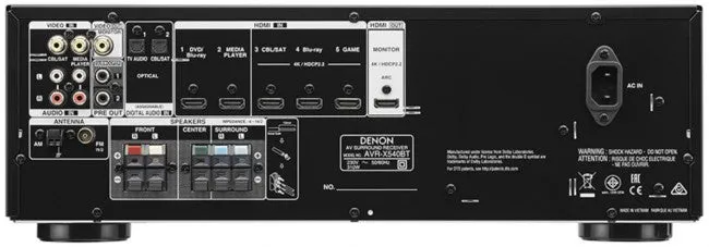 AV resyveris Denon  AVR-X540BT 5.2 kanalo namų kino stiprintuvas 5x130W