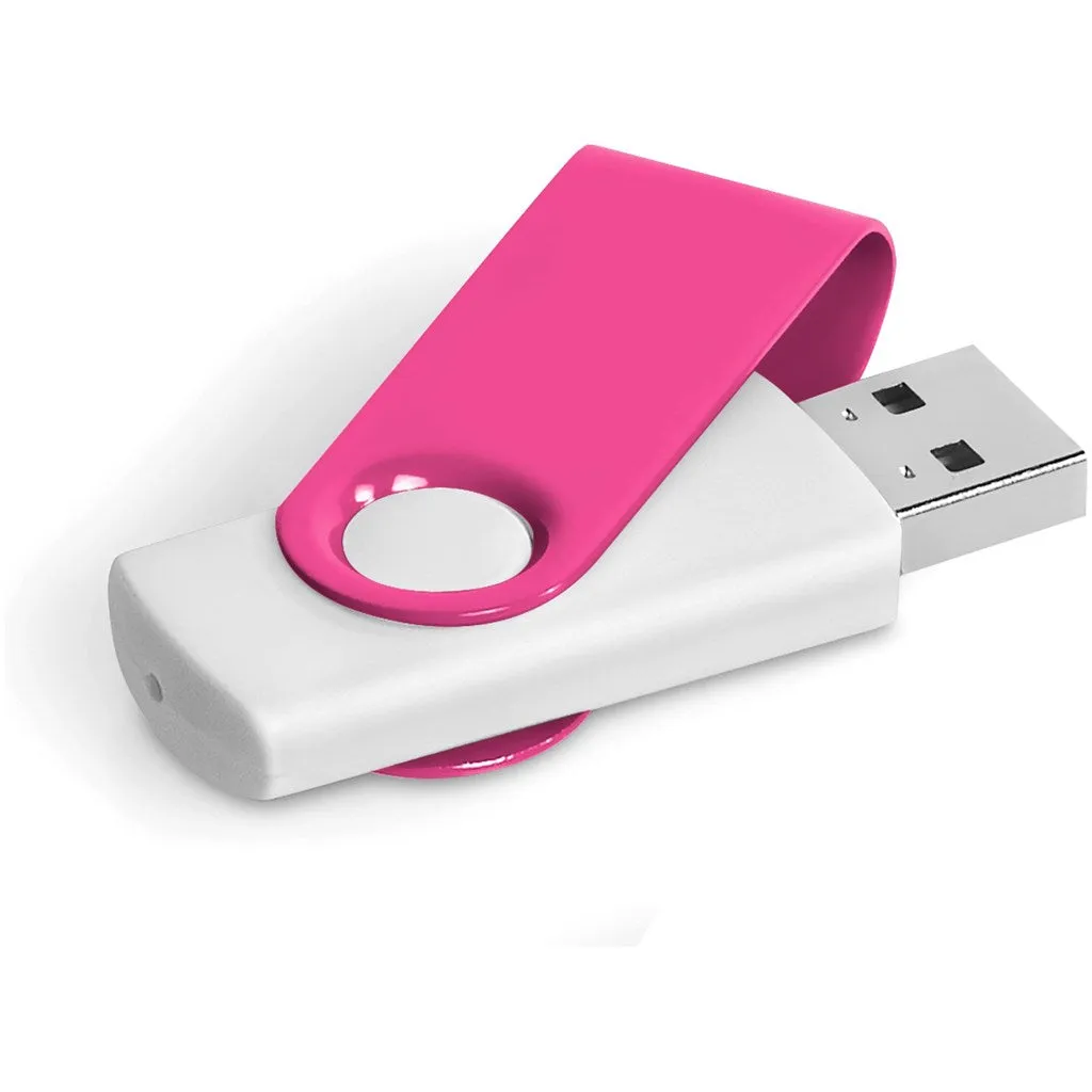 Axis Gyro White Flash Drive - 4GB