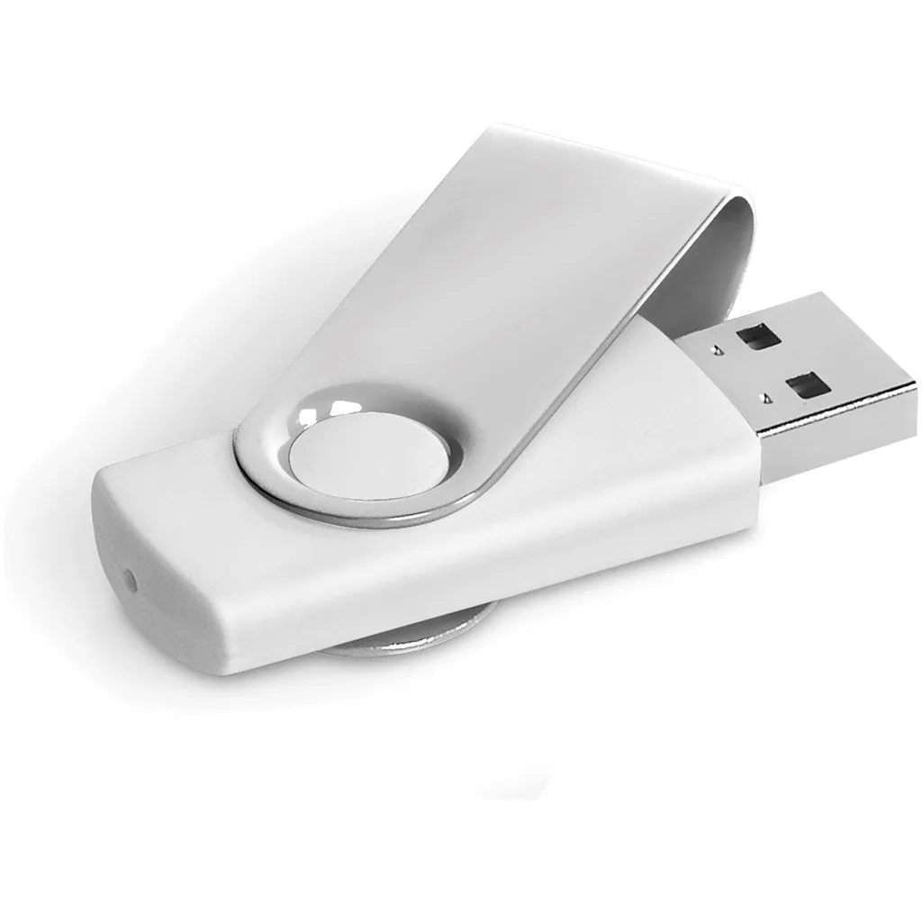 Axis Gyro White Flash Drive - 4GB