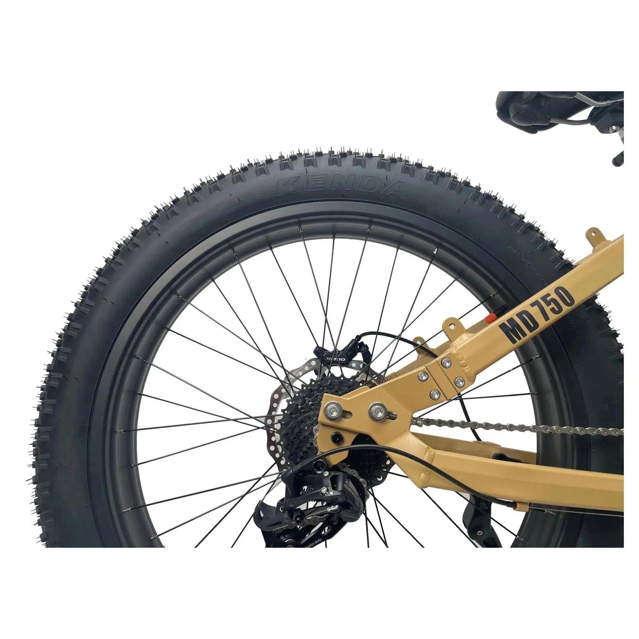 BIKONIT|WARTHOG MD750 Fat Tire All-Terrain Mid-Drive Hunting & Fishing Electric Bike