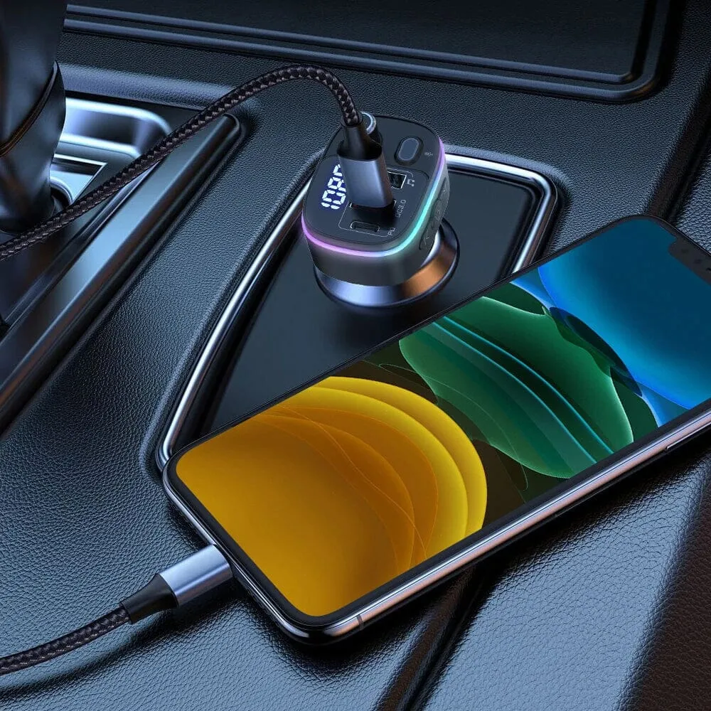 Bluetooth V5.0 FM Transmitter USB Car Charger
