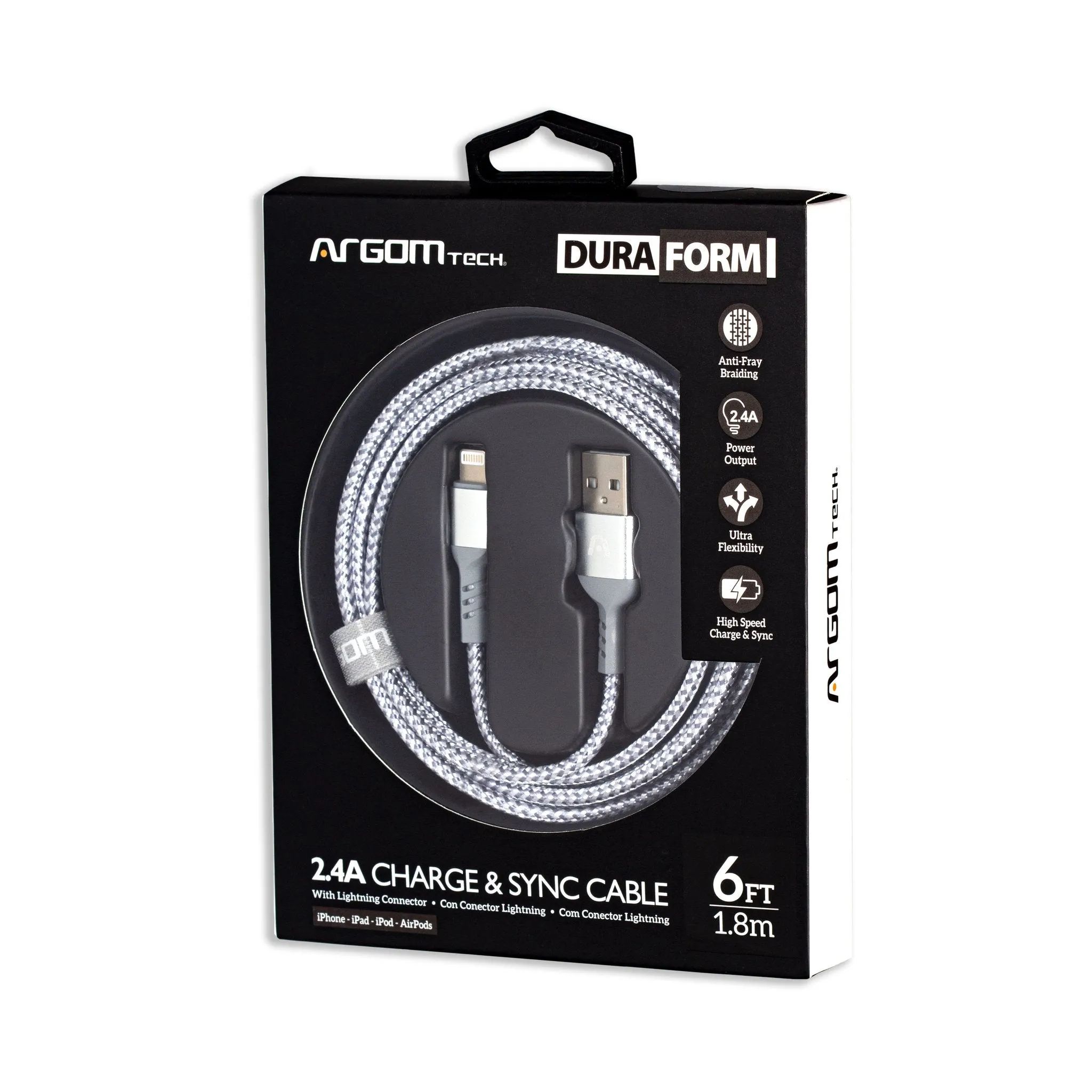 CABLE LIGHTNING TO USB 2.0 NYLON BRAIDED DURA FORM
