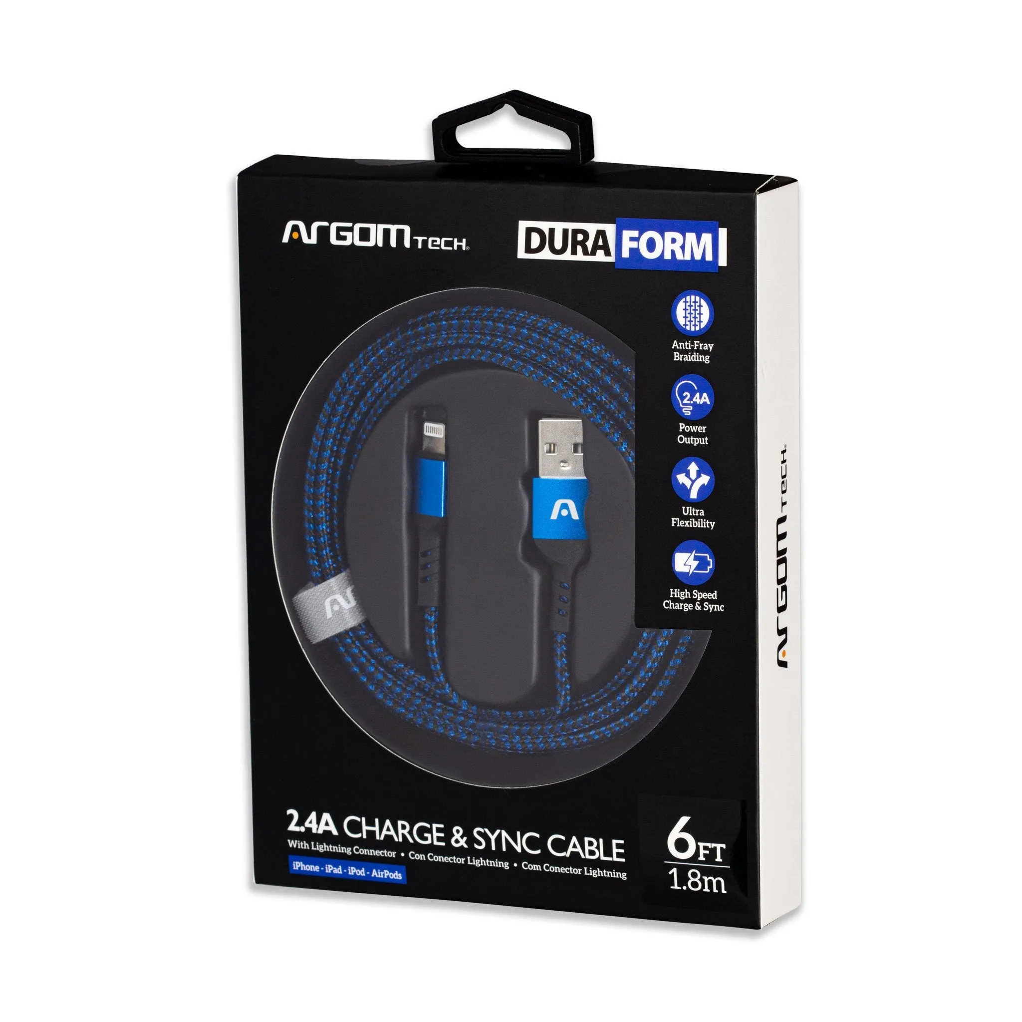 CABLE LIGHTNING TO USB 2.0 NYLON BRAIDED DURA FORM