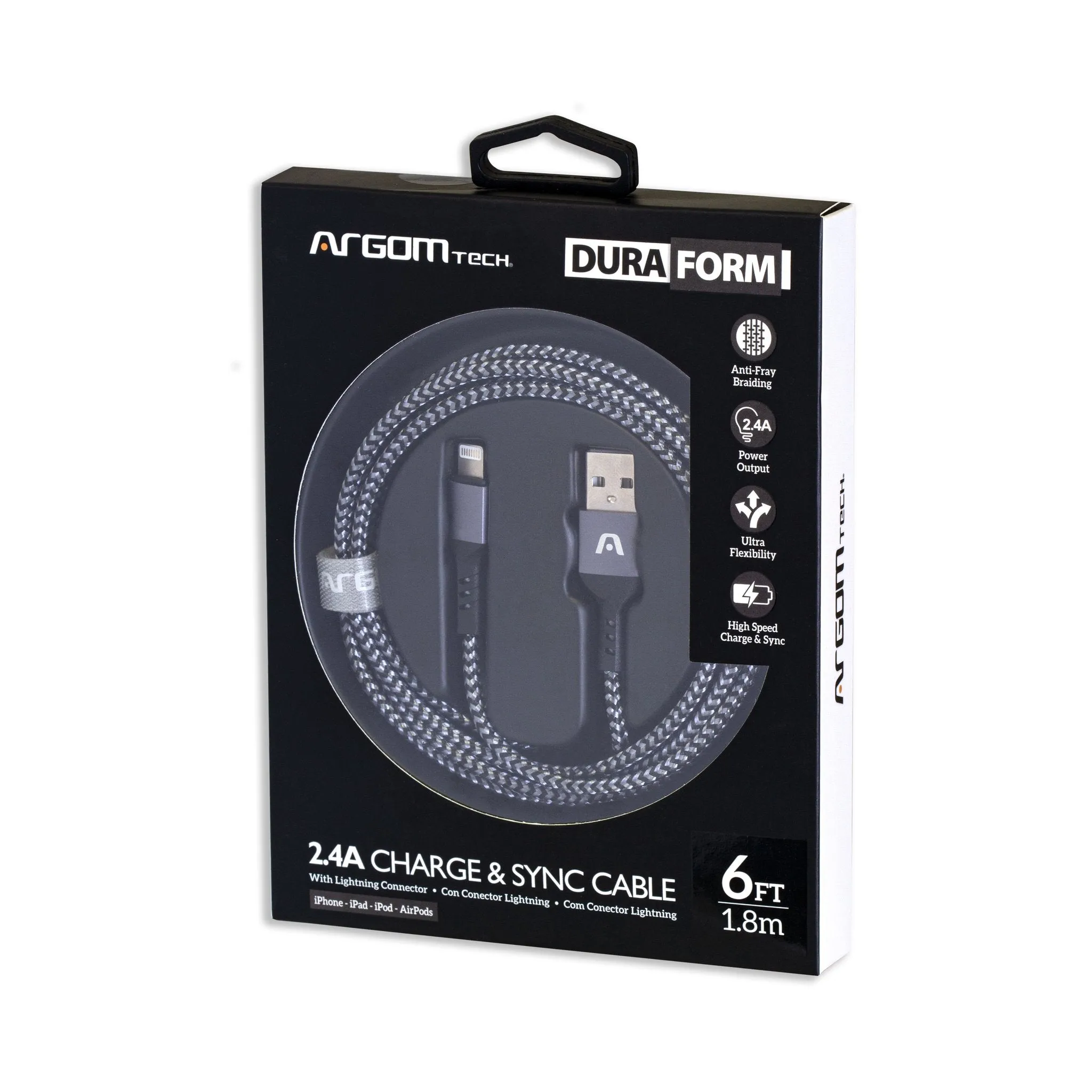 CABLE LIGHTNING TO USB 2.0 NYLON BRAIDED DURA FORM