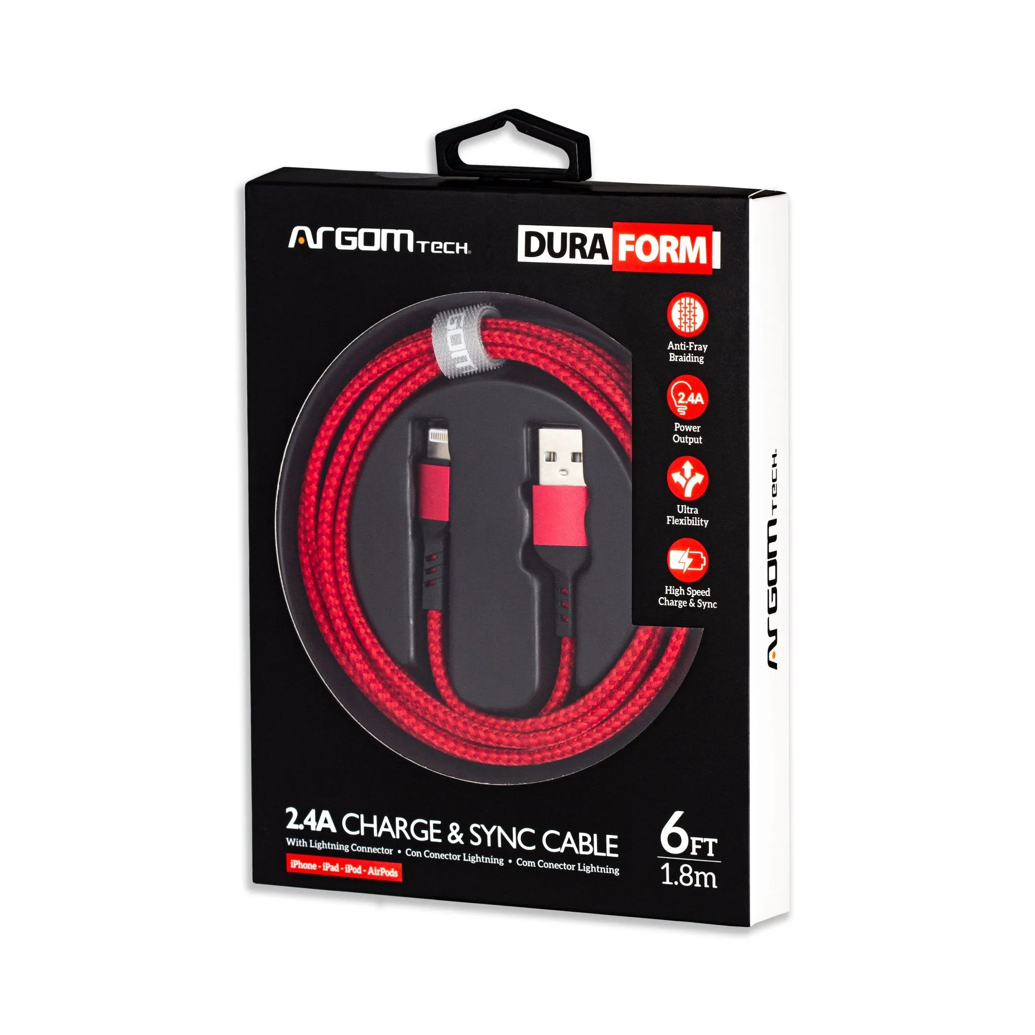 CABLE LIGHTNING TO USB 2.0 NYLON BRAIDED DURA FORM