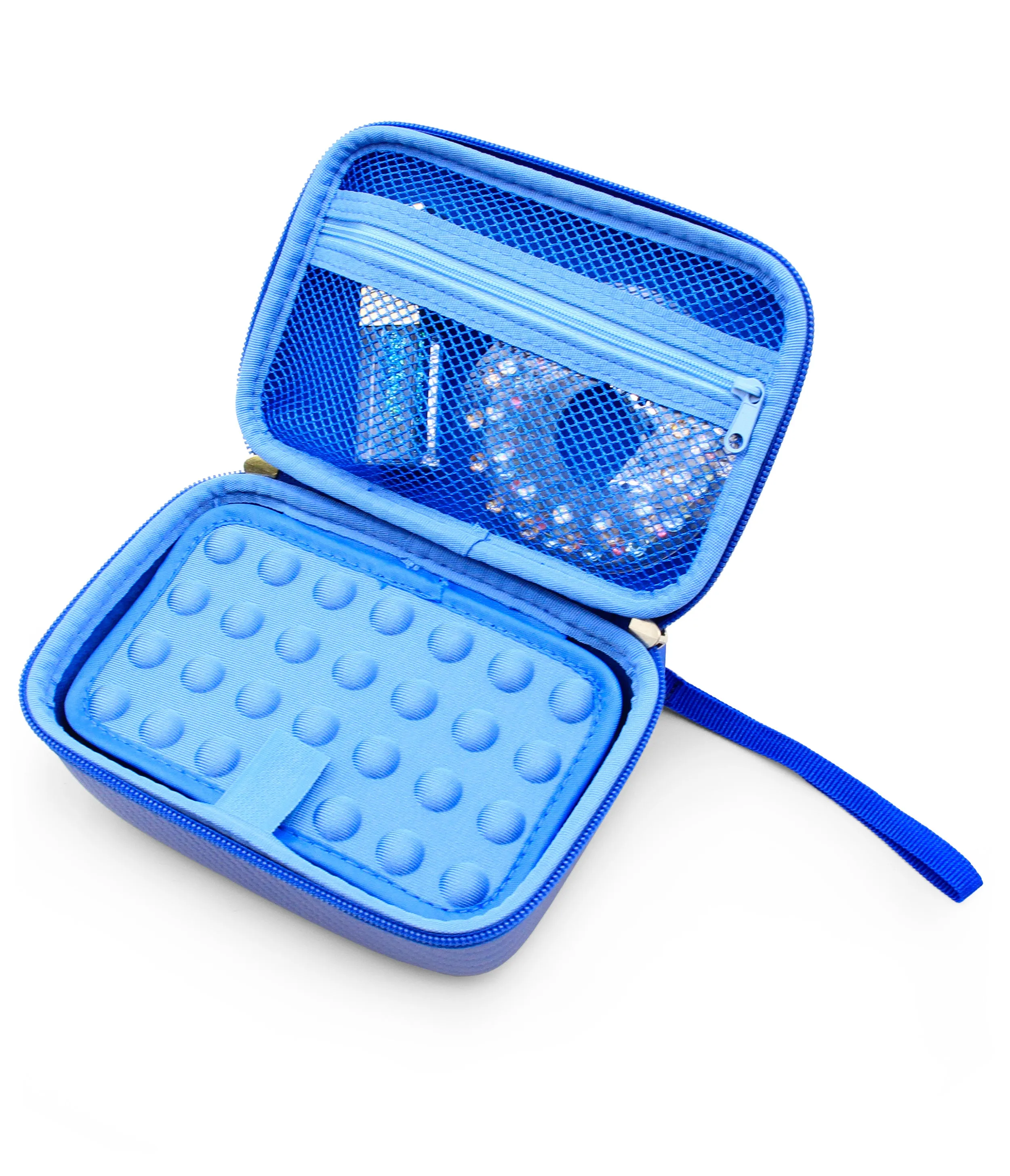 CASEMATIX Travel Case with Wrist Strap for Blinger Deluxe Set, Blinger Refill Gems and More Hair Jewels and Nail Glam Childrens Accessories, Case Only