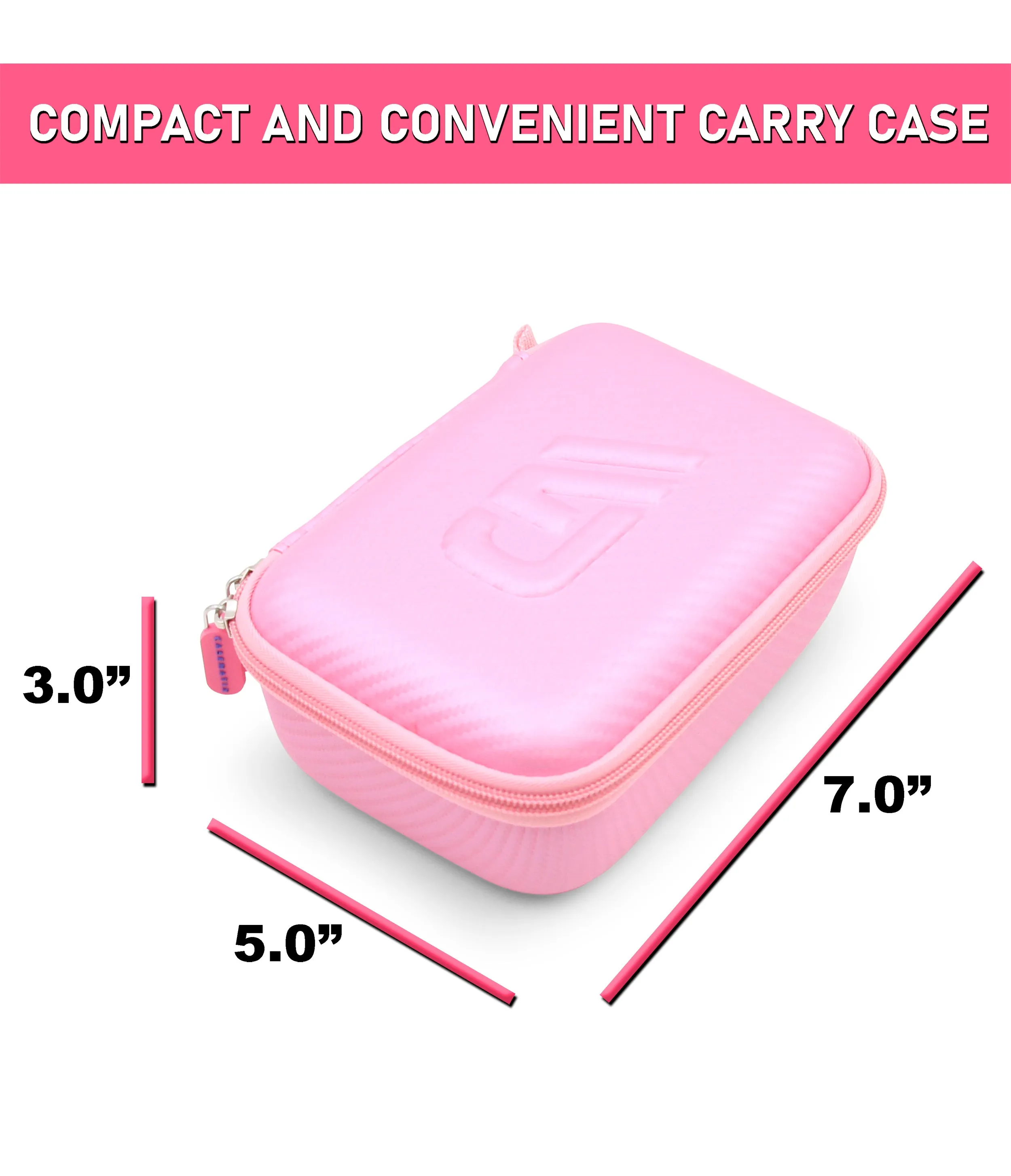 CASEMATIX Travel Case with Wrist Strap for Blinger Deluxe Set, Blinger Refill Gems and More Hair Jewels and Nail Glam Childrens Accessories, Case Only