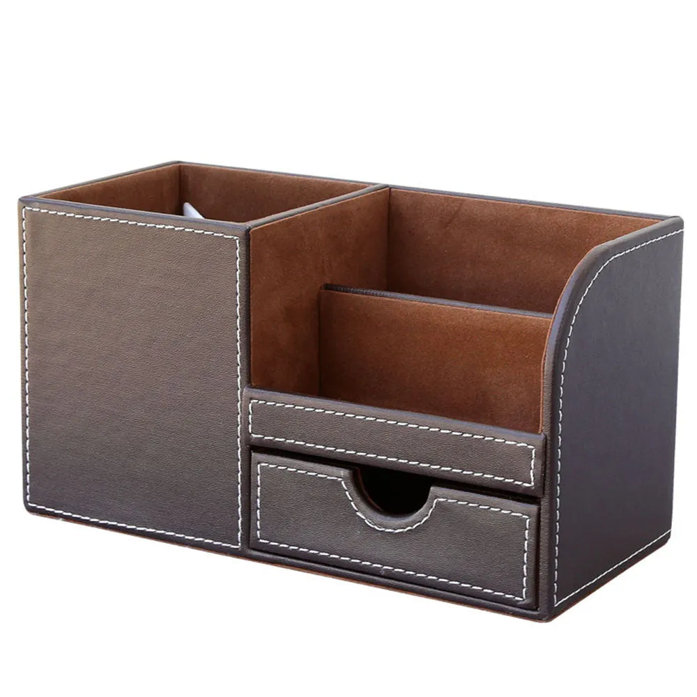 Colorful Leather Desk Organizer