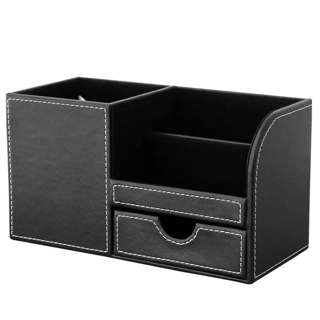Colorful Leather Desk Organizer