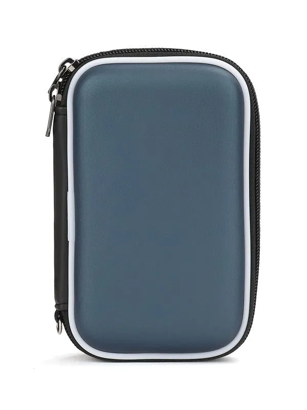CoolBELL Travel Hard Disk Case - Multi-Pocket Organizer | 15.5x9.5x2.5 cm | Blue
