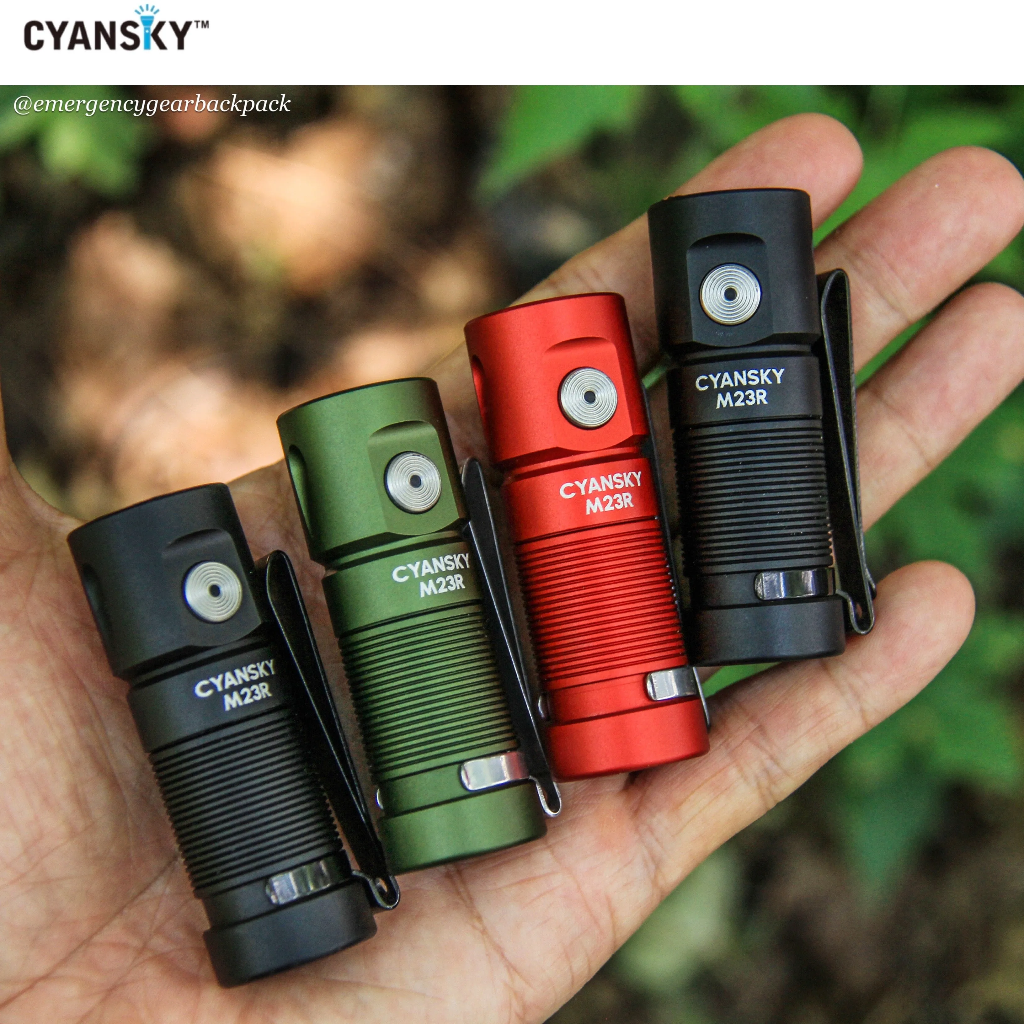 Cyansky M23R HIgh Performannce EDC Flashlight 1200 Lumens 110M