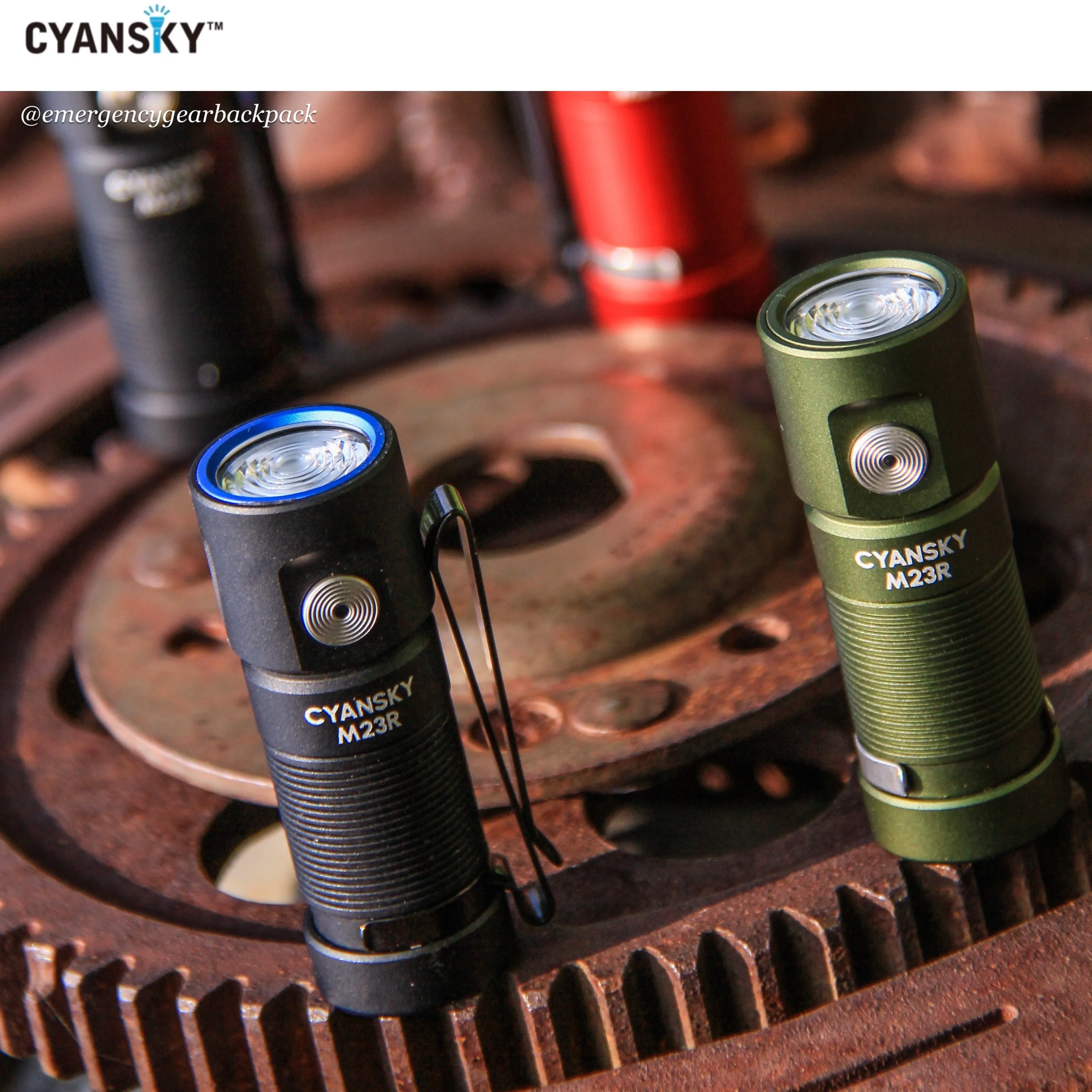 Cyansky M23R HIgh Performannce EDC Flashlight 1200 Lumens 110M