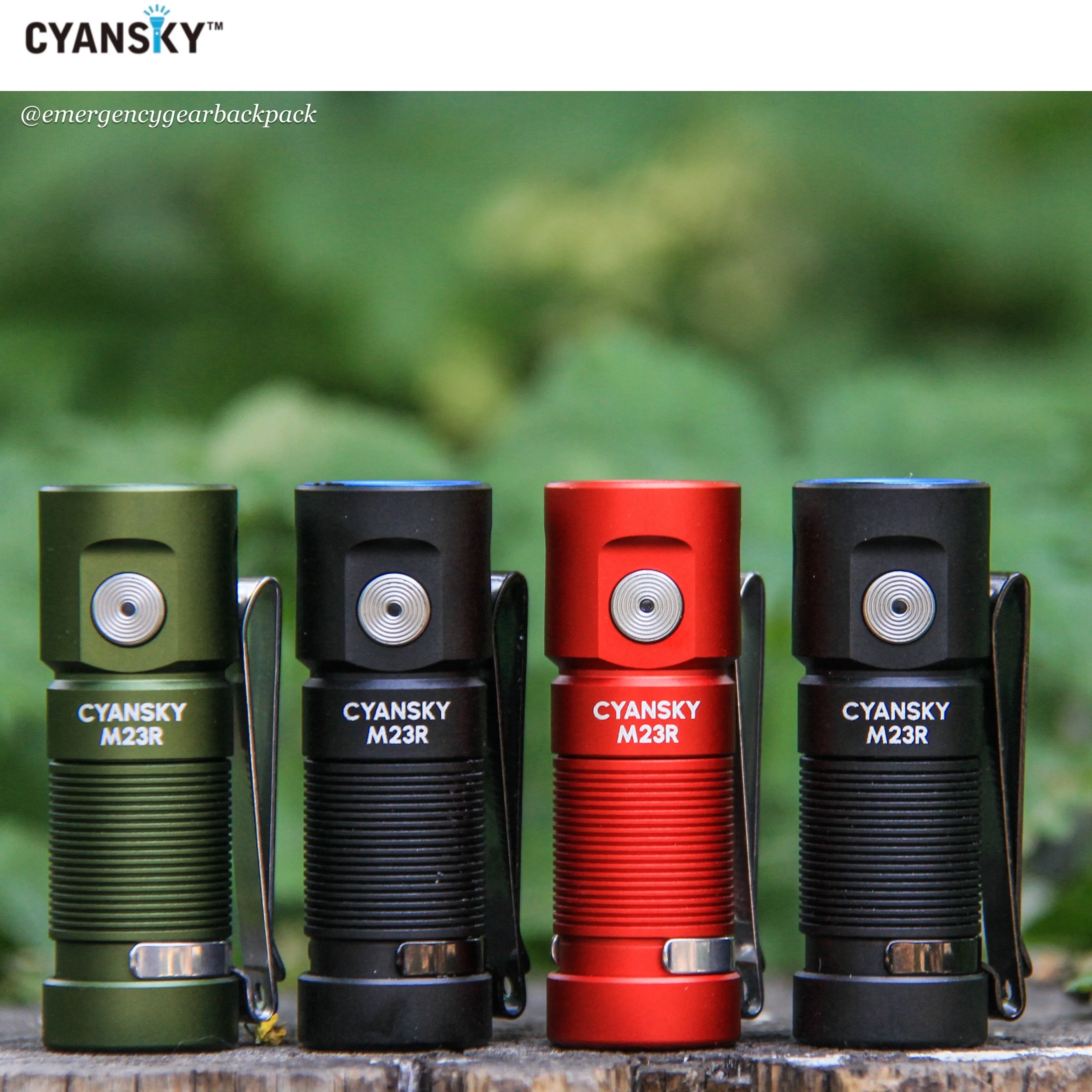 Cyansky M23R HIgh Performannce EDC Flashlight 1200 Lumens 110M