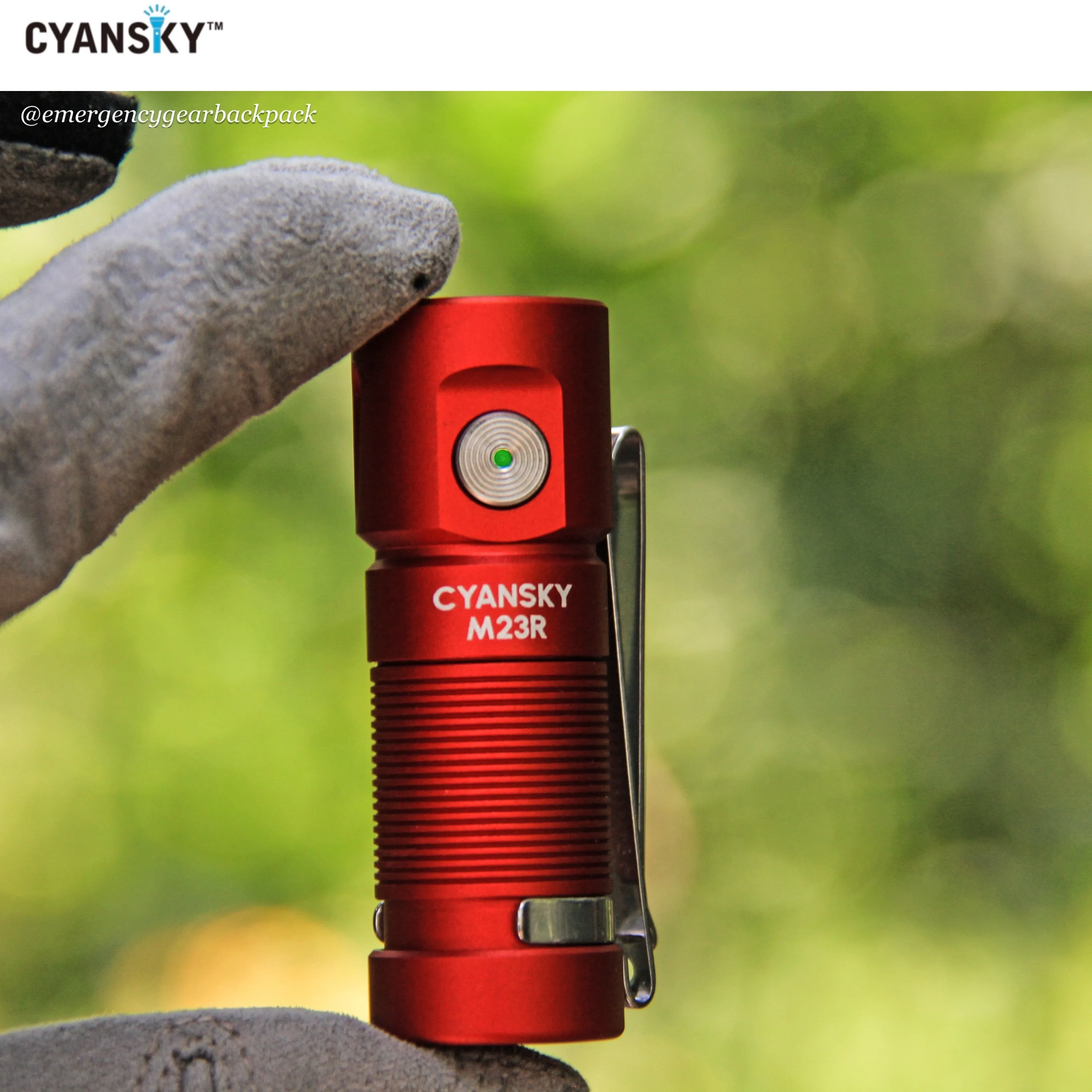 Cyansky M23R HIgh Performannce EDC Flashlight 1200 Lumens 110M