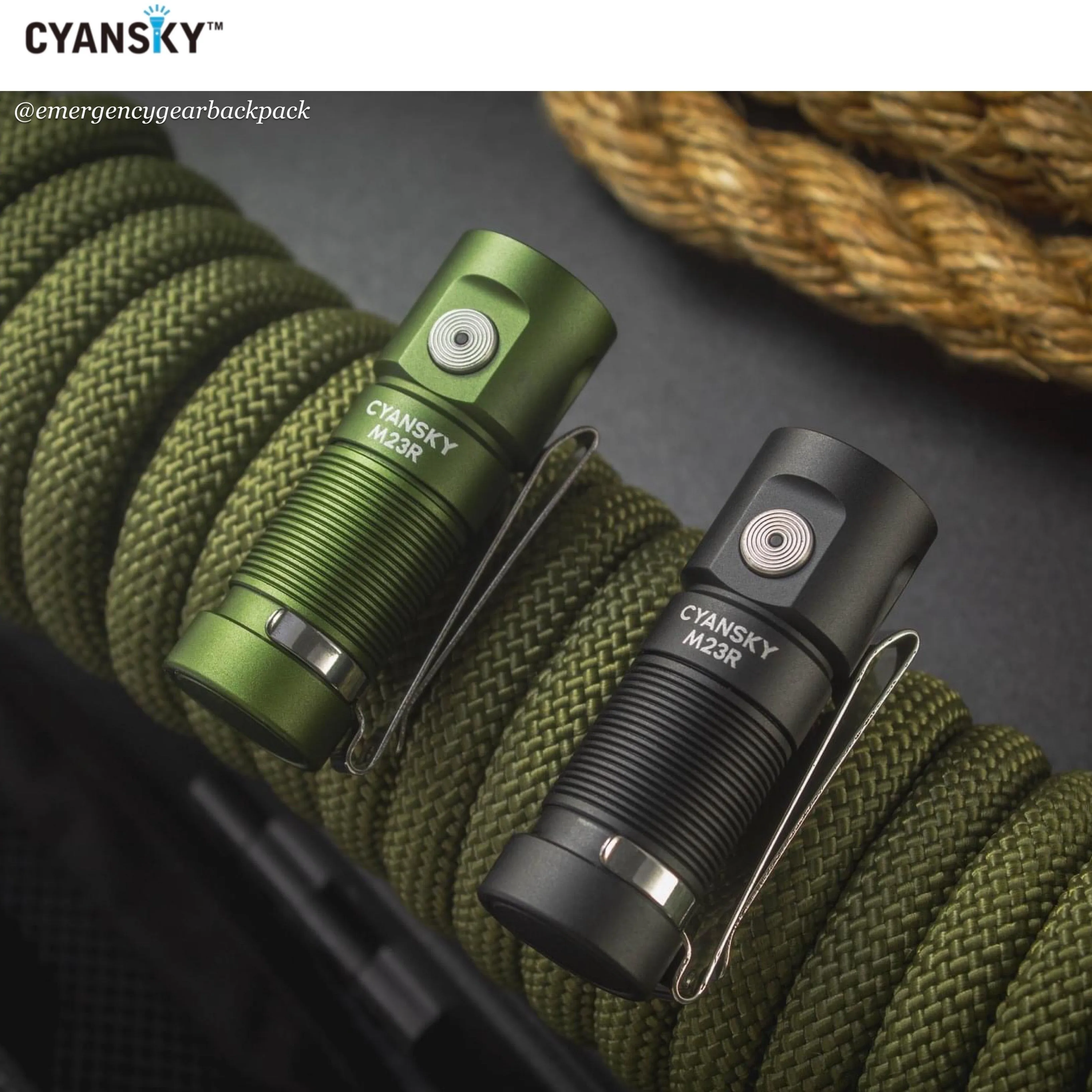 Cyansky M23R HIgh Performannce EDC Flashlight 1200 Lumens 110M