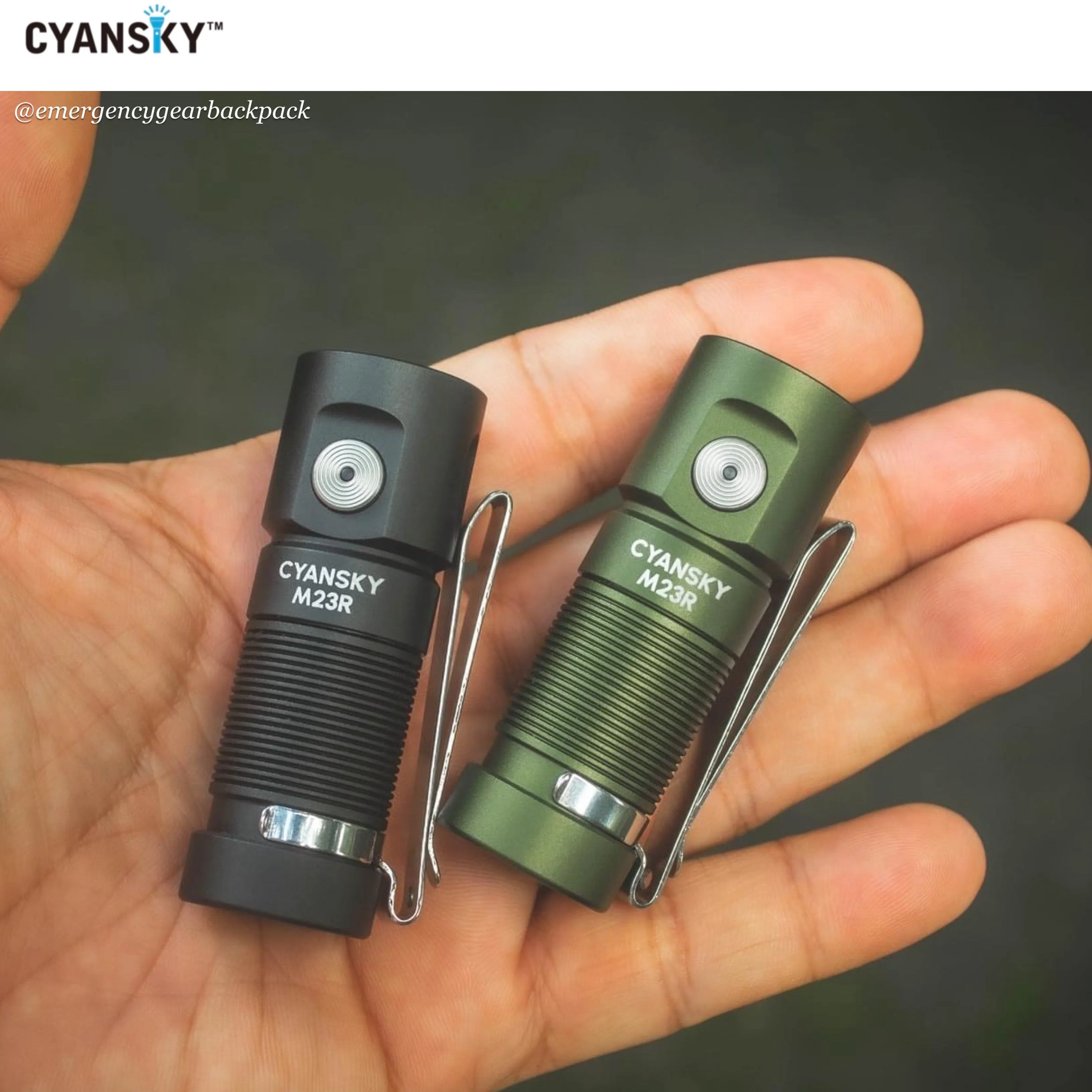 Cyansky M23R HIgh Performannce EDC Flashlight 1200 Lumens 110M