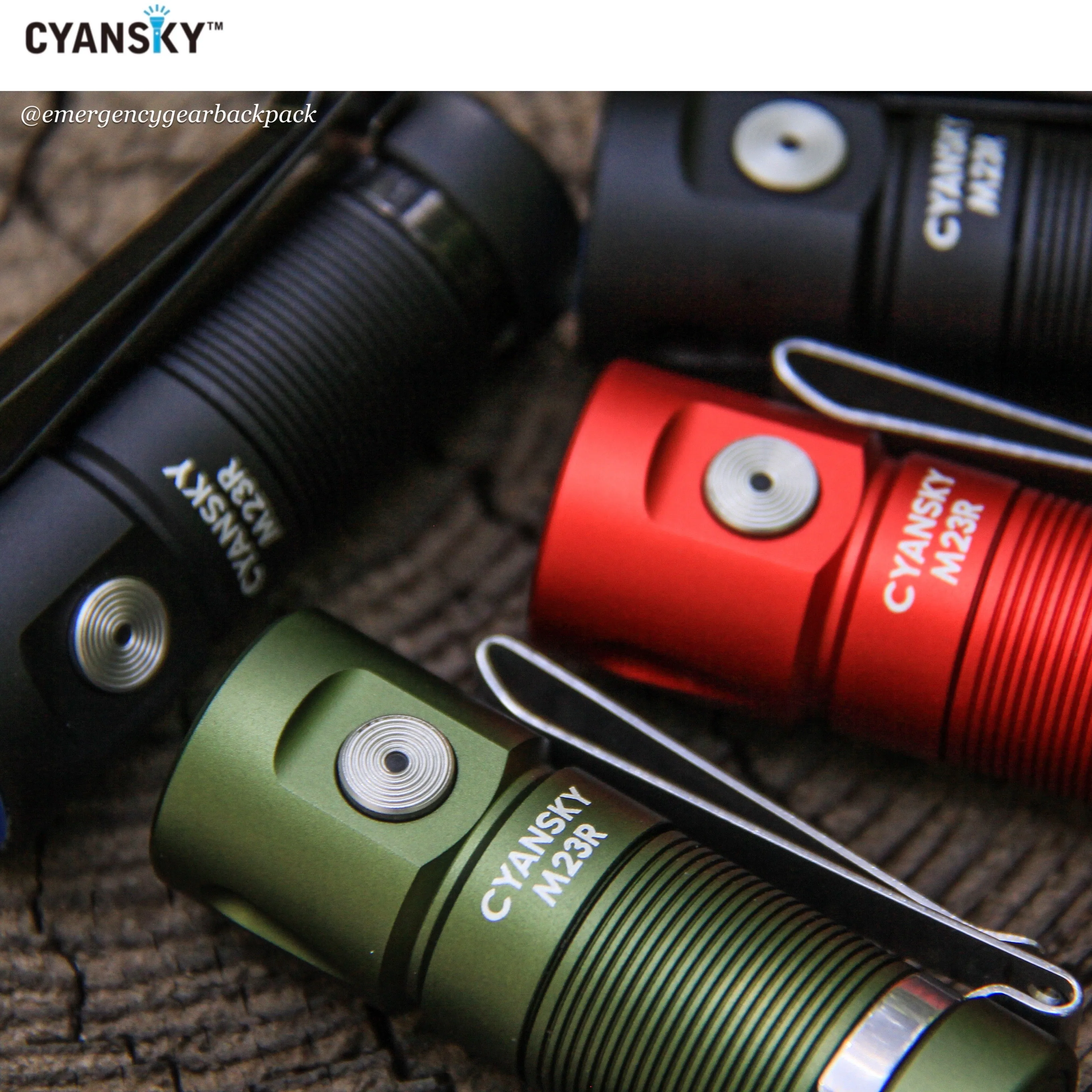 Cyansky M23R HIgh Performannce EDC Flashlight 1200 Lumens 110M