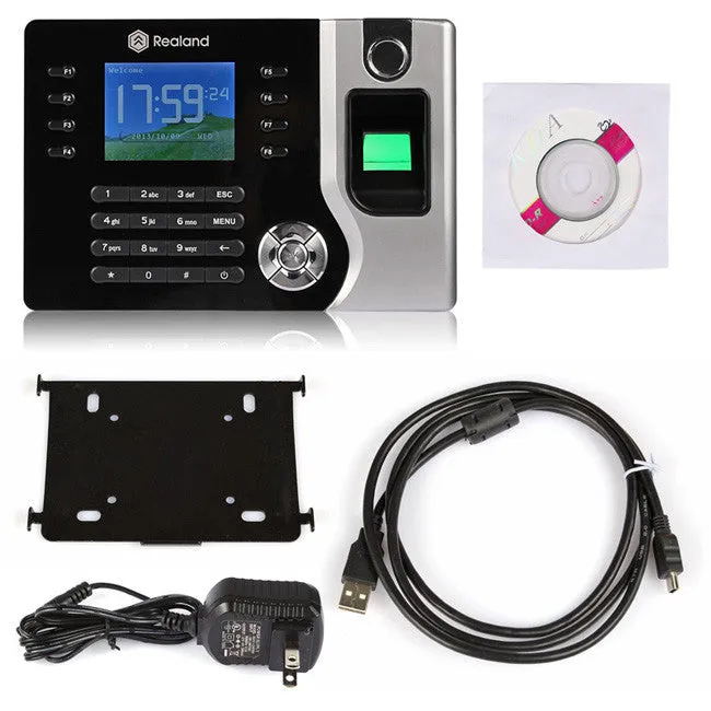 [Discontinued] Biometric Fingerprint Attendance Time Clock   Id Card Reader   Tcp/ip   Usb