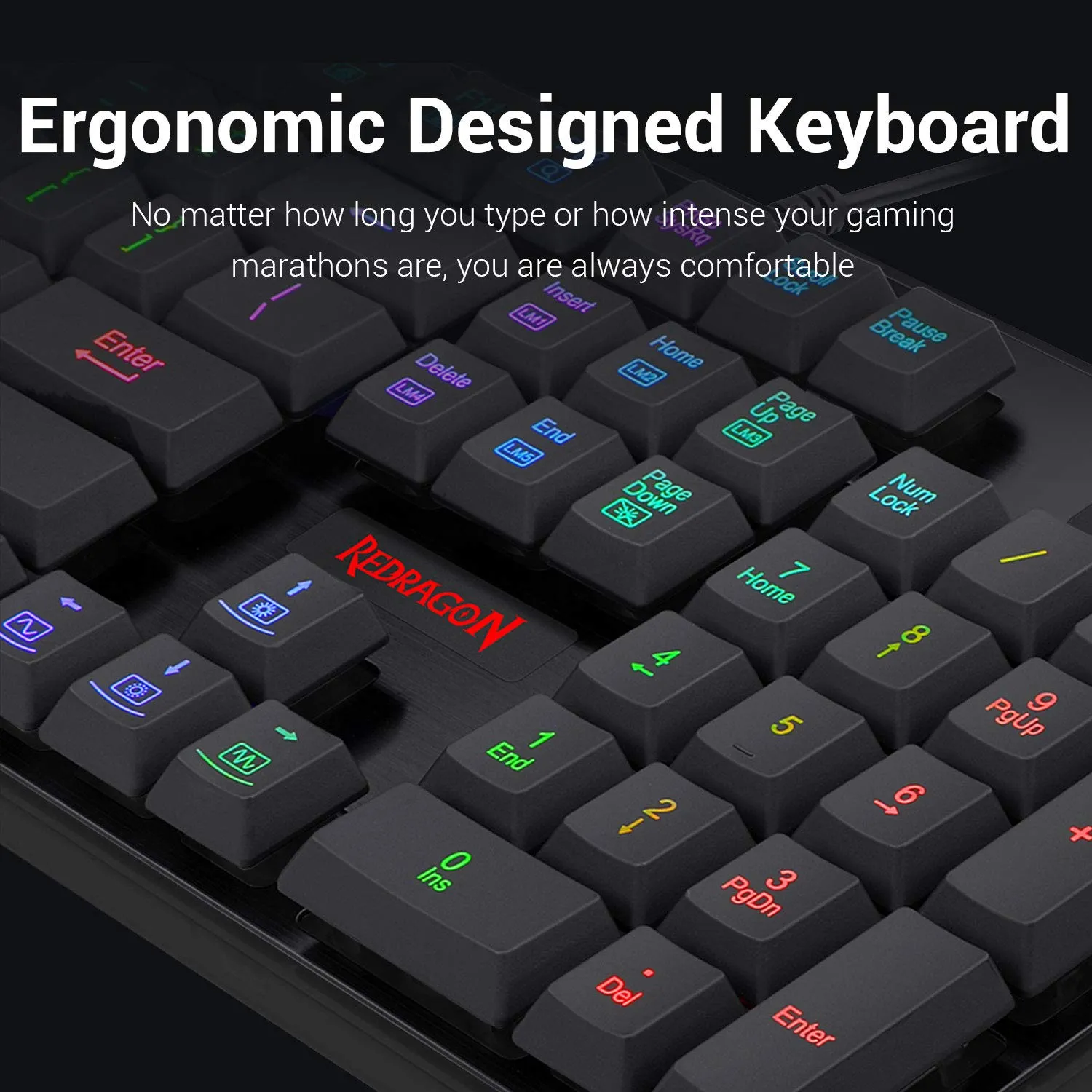 DYAUS PRO K509-1 :- 104 Keys RGB Wired Keyboard without side LED (Mechanical Feel)