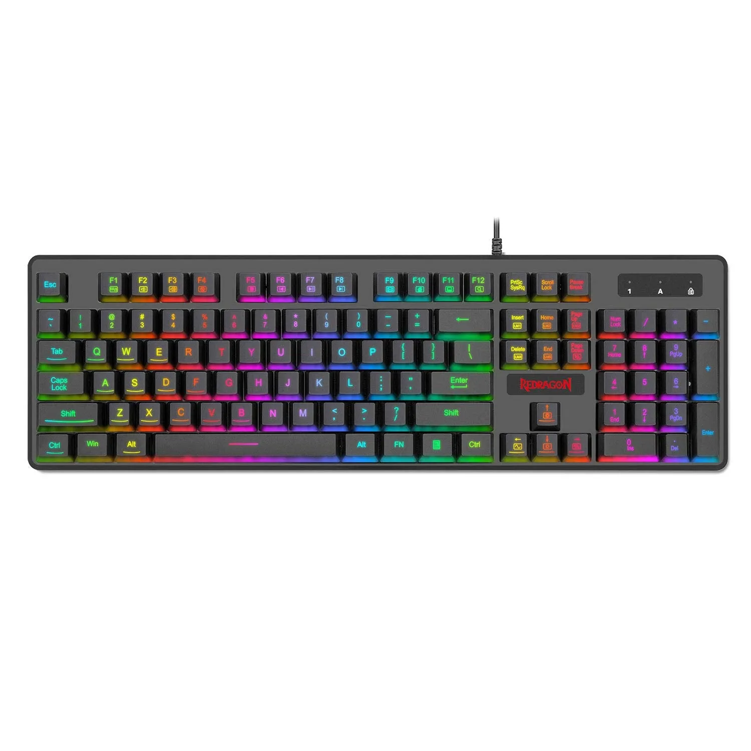 DYAUS PRO K509-1 :- 104 Keys RGB Wired Keyboard without side LED (Mechanical Feel)