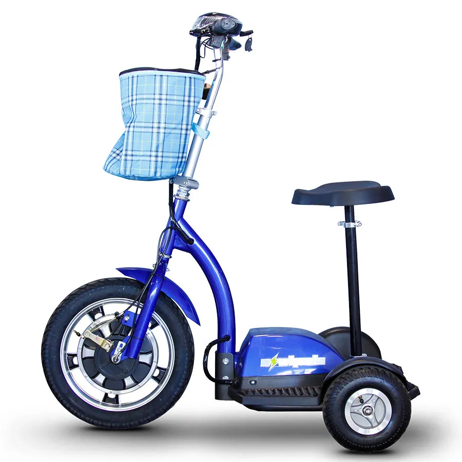 E-Wheels EW-18 Stand-N-Ride - 3-Wheel Moped Electric Mobility Scooter - Top Speed 15mph - 350W