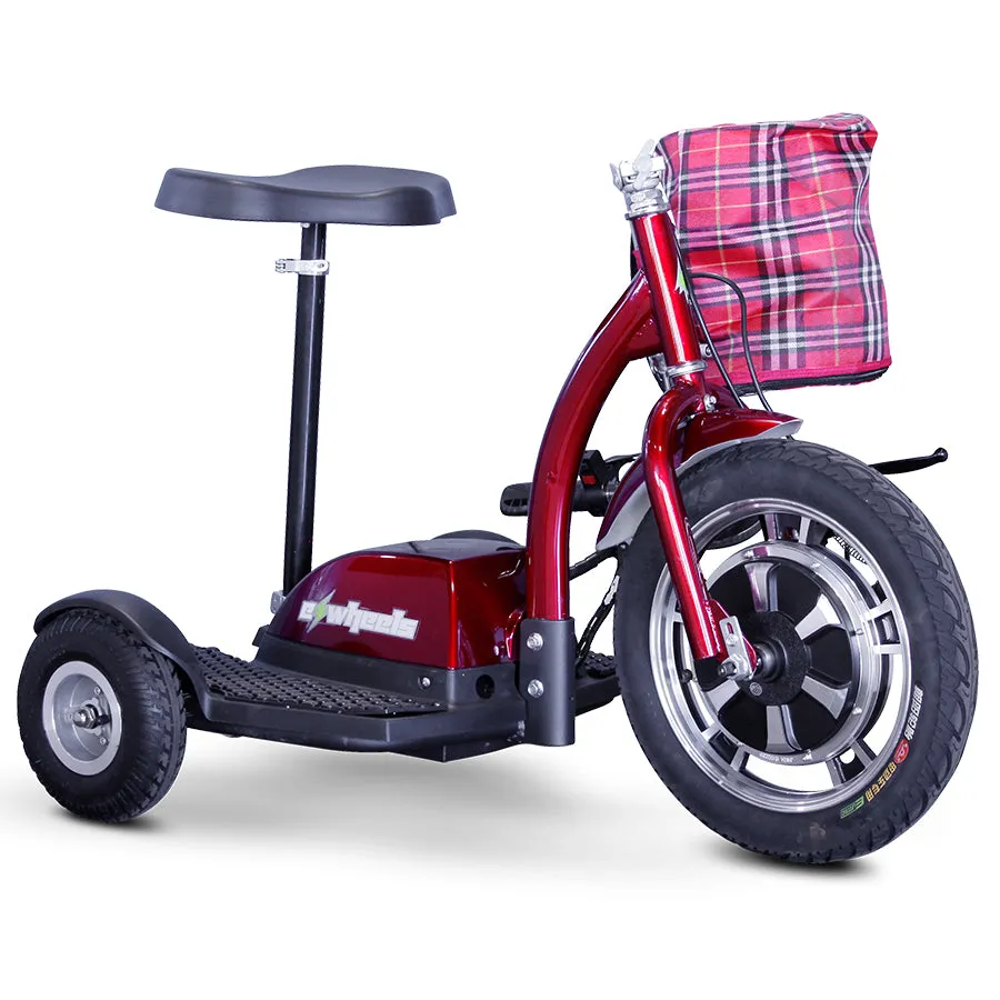 E-Wheels EW-18 Stand-N-Ride - 3-Wheel Moped Electric Mobility Scooter - Top Speed 15mph - 350W