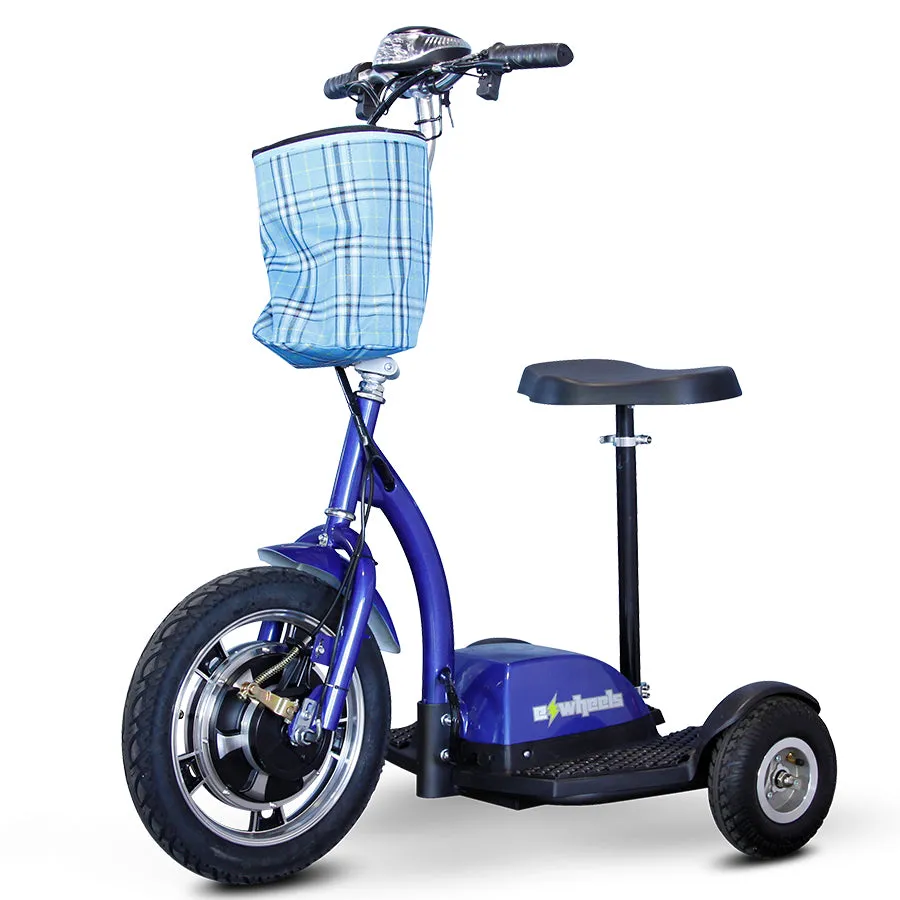 E-Wheels EW-18 Stand-N-Ride - 3-Wheel Moped Electric Mobility Scooter - Top Speed 15mph - 350W