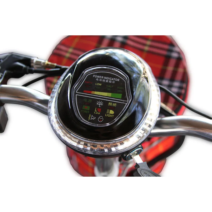 E-Wheels EW-18 Stand-N-Ride - 3-Wheel Moped Electric Mobility Scooter - Top Speed 15mph - 350W
