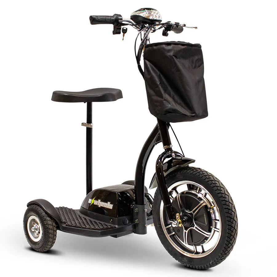 E-Wheels EW-18 Stand-N-Ride - 3-Wheel Moped Electric Mobility Scooter - Top Speed 15mph - 350W