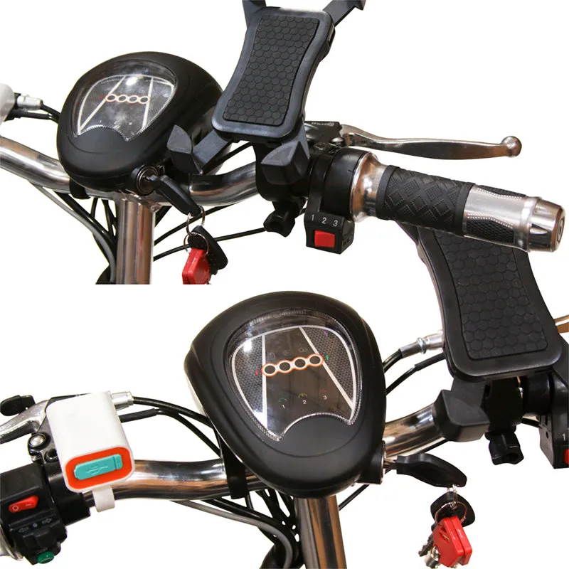 E-Wheels EW-20 - 3-Wheel Sporty Electric Mobility Scooter - Top Speed 15mph - 500W