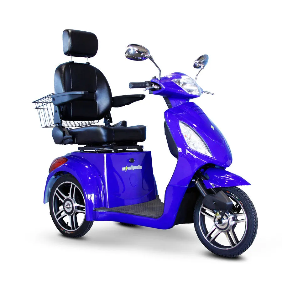 E-Wheels EW-36 - Wide Body 3-Wheel Electric Mobility Scooter - Top Speed 12mph - 500W