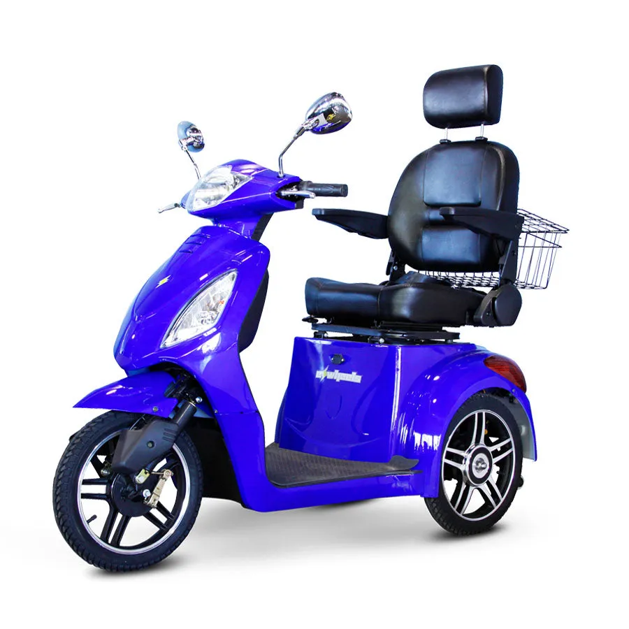 E-Wheels EW-36 - Wide Body 3-Wheel Electric Mobility Scooter - Top Speed 12mph - 500W