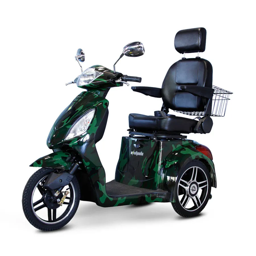 E-Wheels EW-36 - Wide Body 3-Wheel Electric Mobility Scooter - Top Speed 12mph - 500W
