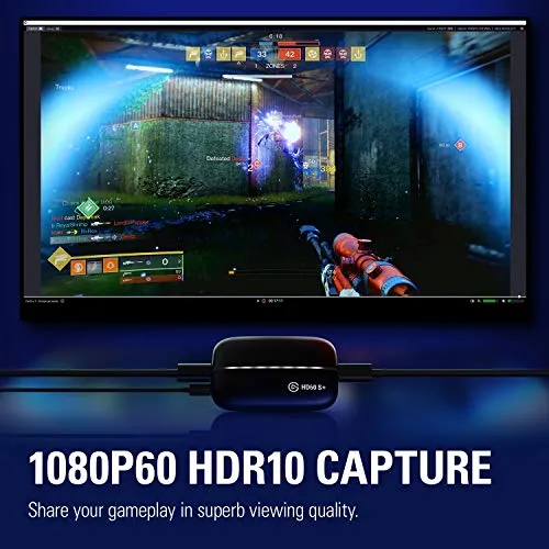 Elgato HD60 S  Capture Card1080p60 HDR10 capture, 4K60 HDR10 zero-lag passthrough, ultra-low latency, PS5, PS4/Pro, Xbox Series X/S, Xbox One X/S, USB 3.0