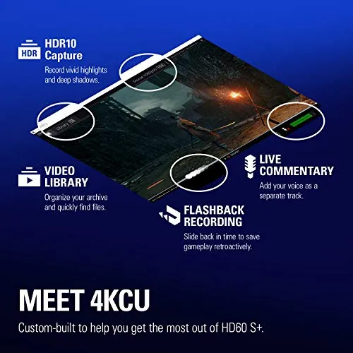 Elgato HD60 S  Capture Card1080p60 HDR10 capture, 4K60 HDR10 zero-lag passthrough, ultra-low latency, PS5, PS4/Pro, Xbox Series X/S, Xbox One X/S, USB 3.0