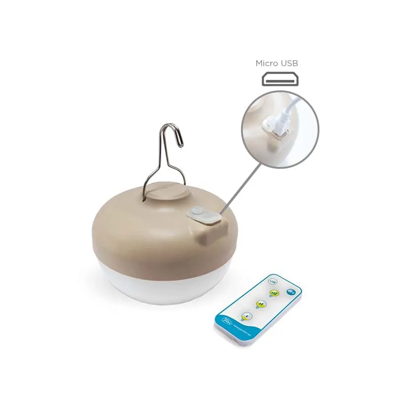 Fioriera rotonda sospesa con illuminazione senza fili ELBA 59
