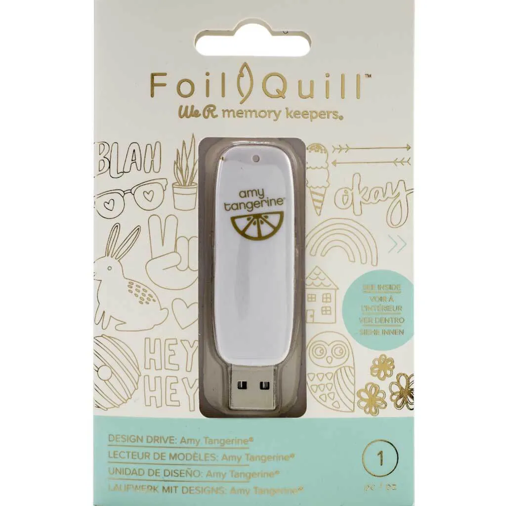 Foil Quill USB Artwork Drive Amy Tangerine